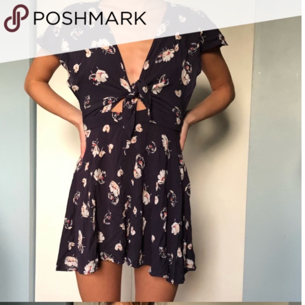 Kimchi blue navy floral romper